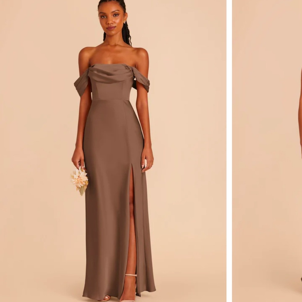Mia Matte Satin Convertible Dress - Mocha